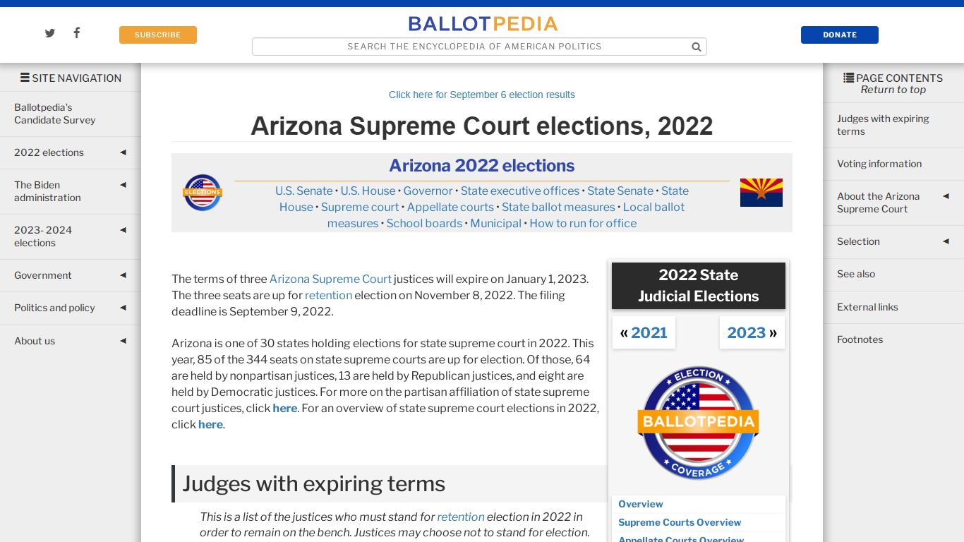 Arizona Supreme Court elections, 2022 - Ballotpedia